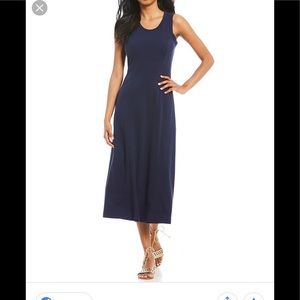 Joules Rosa sleeveless midi dress in French navy 2